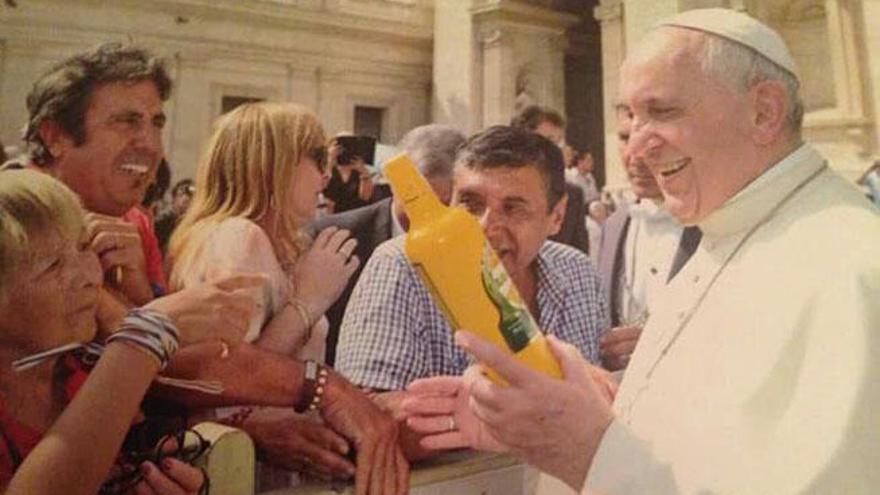 Francisco con crema de plátano de Arucas