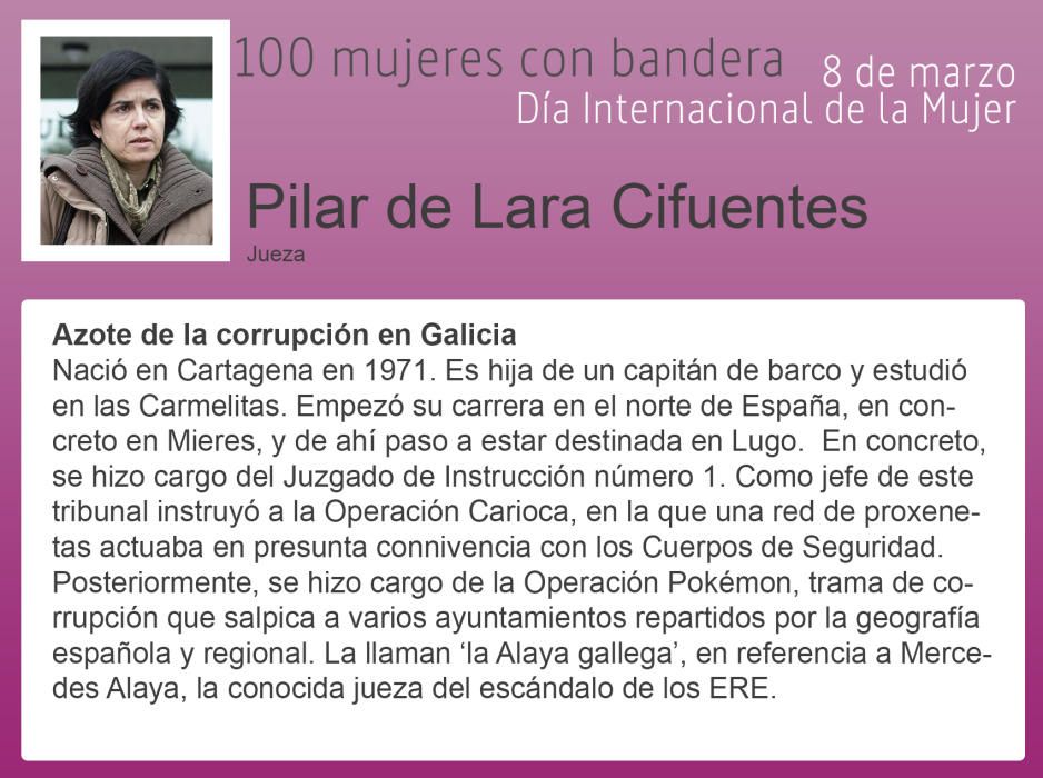 100 mujeres con bandera