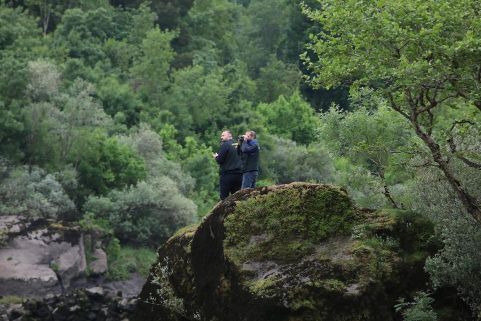 Búsqueda por agua y aire del joven arrastrado por el río en Arbo