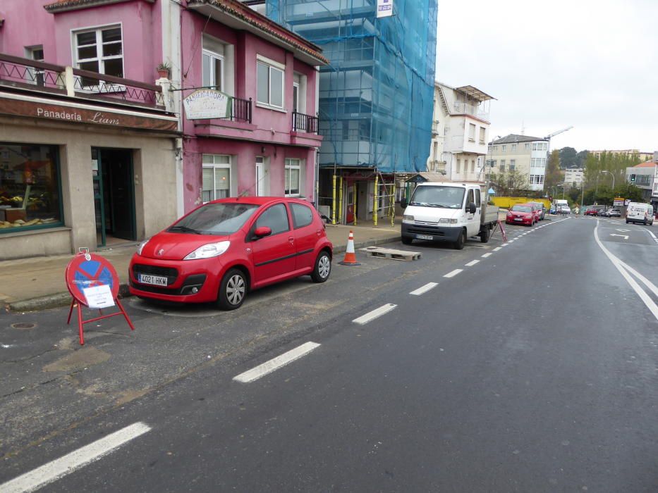 Las obras en Oleiros que afectan al tráfico