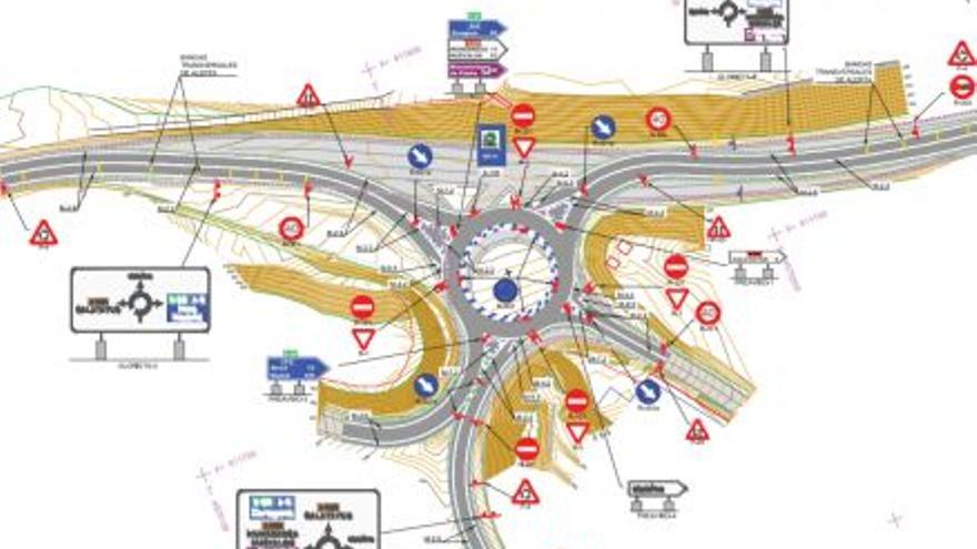 Mapa de la futura rotonda en construcción en Calatayud