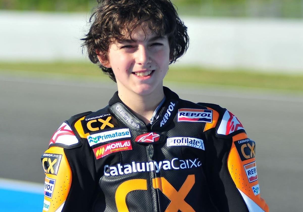 'Pecco' Bagnaia, con 14 años, en el 2011, en el Campeonato de España de Velocidad.