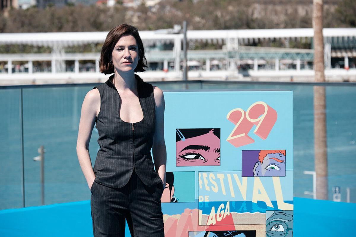 Presentación de 'Pizza Movies' en el Festival de Málaga por parte del guionista y director Carlos Padial, Berto Romero, Judit Martín  y Bruna Cusí