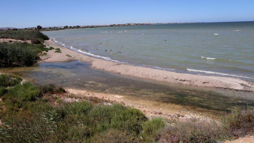 Desembocadura de la rambla del Albujón en el Mar Menor.