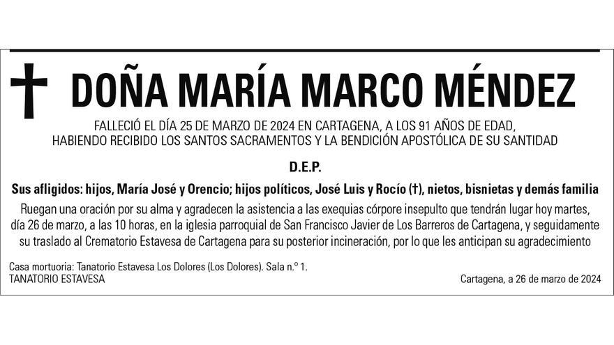 Dª María Marco Méndez