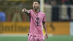 Leo Messi durante un partido con el Inter Miami