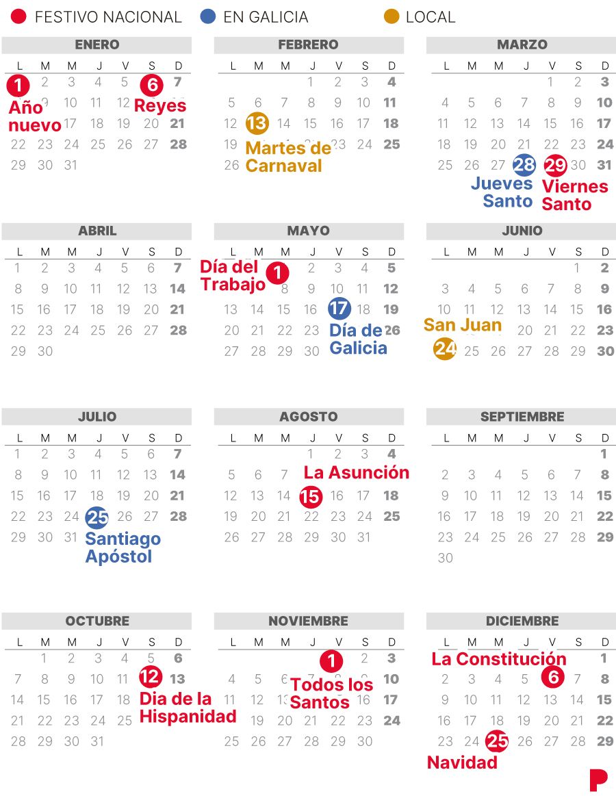 Calendario Laboral ACoruña 2024