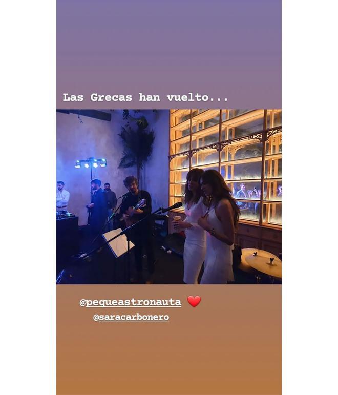 Sara Carbonero en la fiesta de cumpleaños de su amiga Isabel Jiménez.