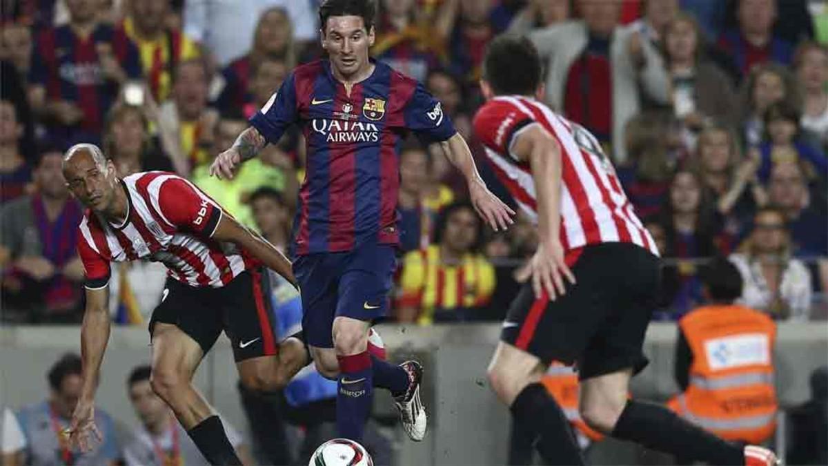 Messi marcó uin golazo ante el Athletic