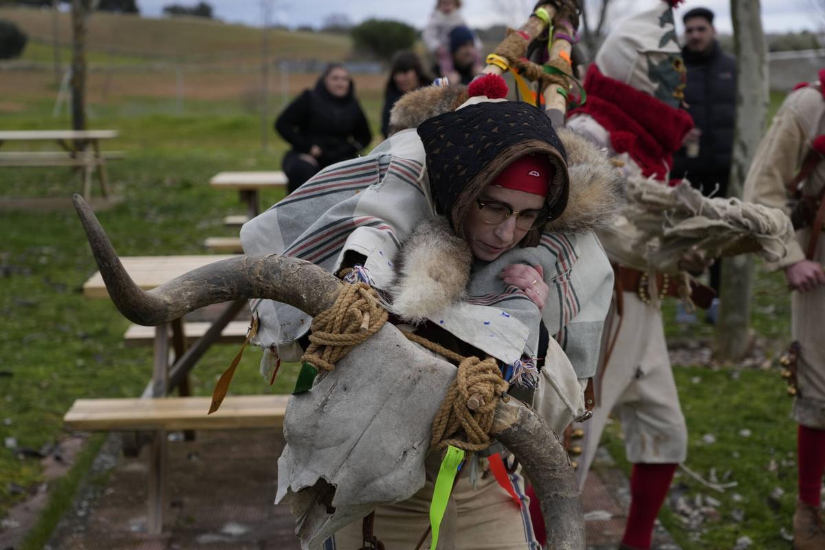 GALERÍA | La Vaquilla y los Cencerros reviven el antruejo más tradicional en Palacios del Pan