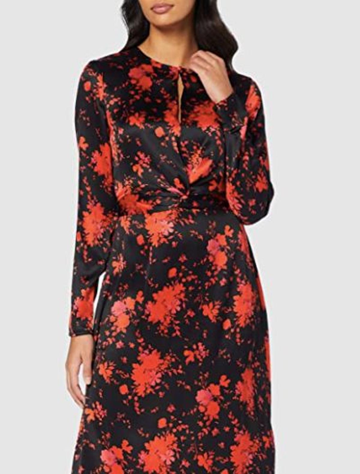 Vestido midi evasé de flores de find (Precio: 29,29 euros)