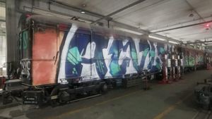 Trenes históricos vagón de metro antiguo TMB pintadas grafitis