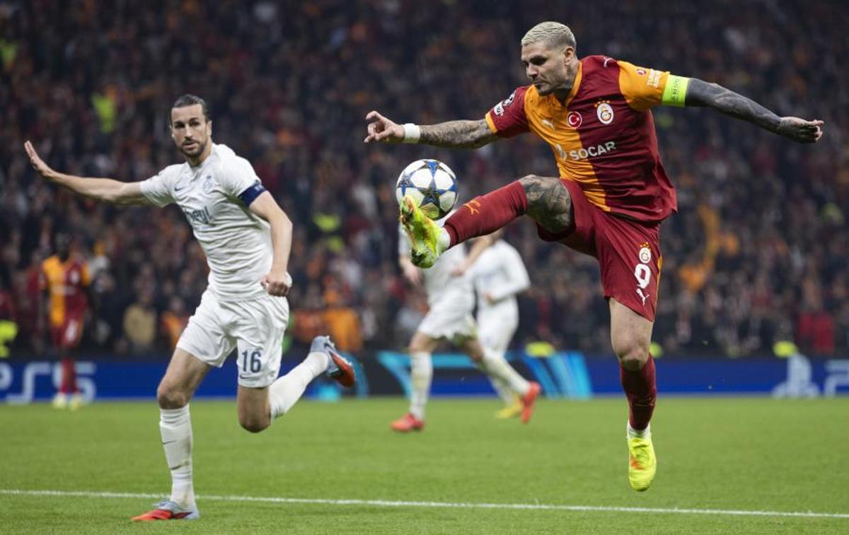 Mauro Icardi suma ya 13 goles en la Superliga de Turquía con el Galatasaray, pero aún no logra anotar en la Champions League