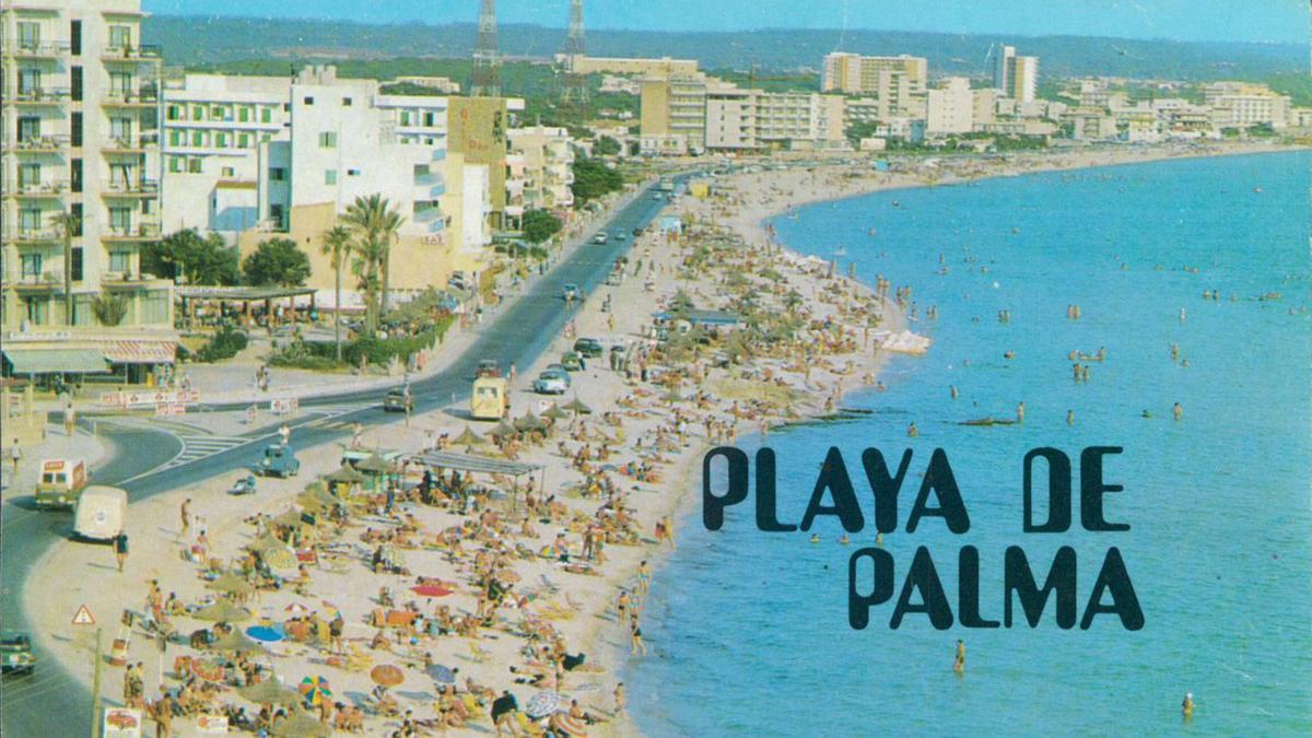 So sah die Playa de Palma vor der Stranderweiterung aus.