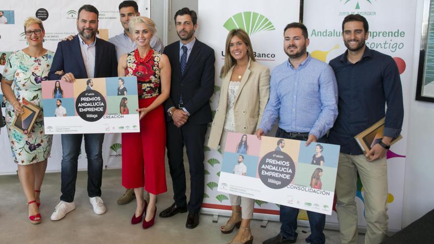 Los ganadores de la fase provincial de los premios Andalucía Emprende.
