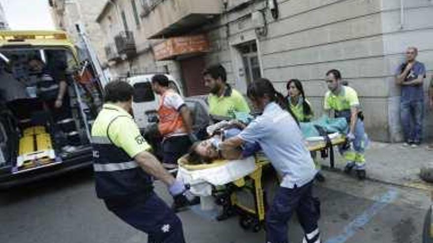 La mujer herida en Palma.