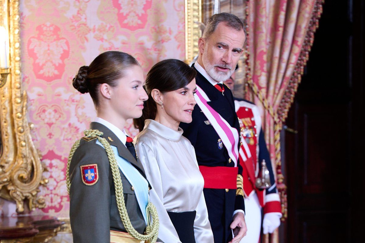 Los reyes Felipe VI y Letizia junto a su hija y heredera al trono, la princesa Leonor