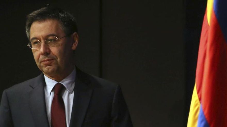 Josep Maria Bartomeu en una rueda de prensa.