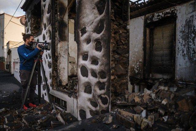Volcán de La Palma, plataneras y zona de exclusión