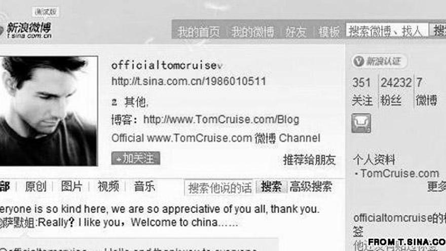 Weibo, el Twitter chino, se llena de famosos