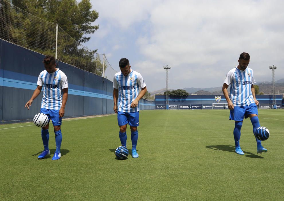 El Málaga CF presenta a Sadiku , González, y Benkhemassa