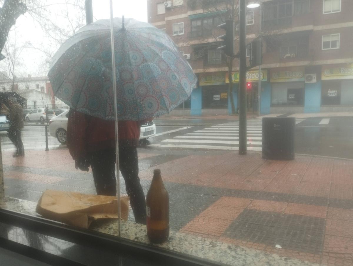 Vistas de la calle desde dentro del negocio.