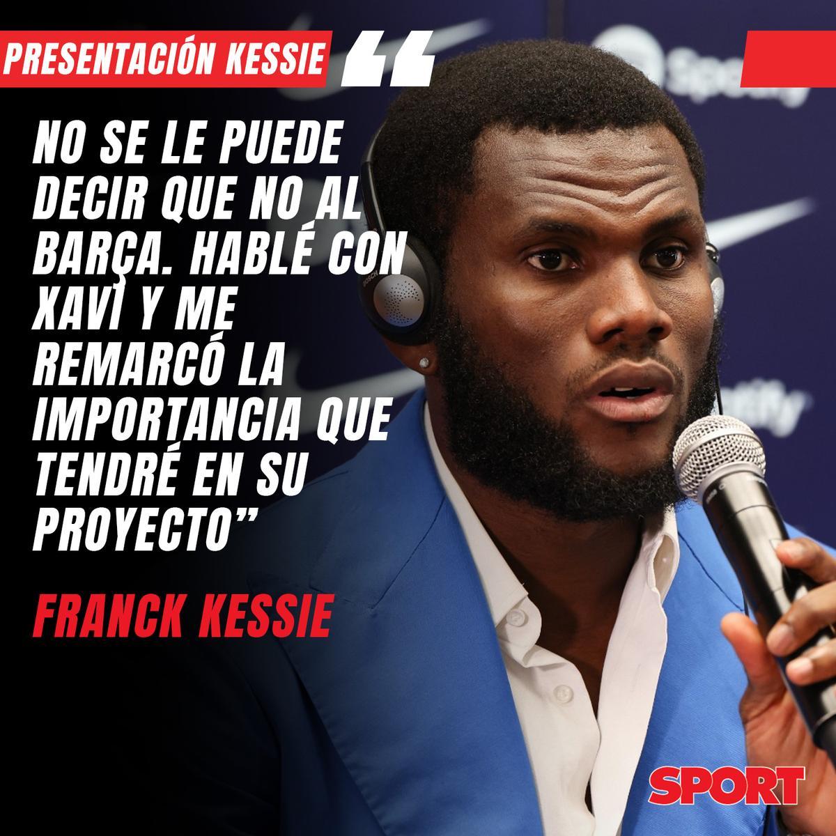 Kessie explicó su conversación con Xavi Kessie explicó su conversación con Xavi