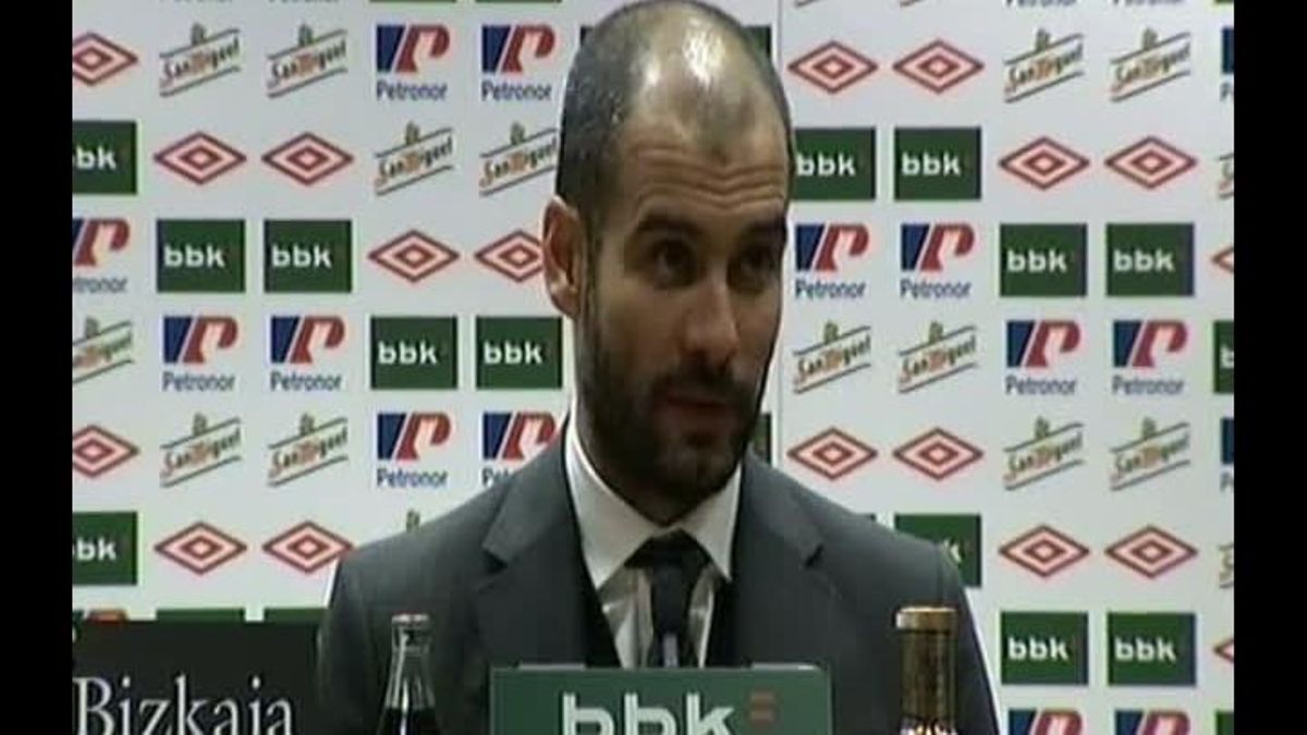 Guardiola: A San Mamés no veus el moment que acabi el partit