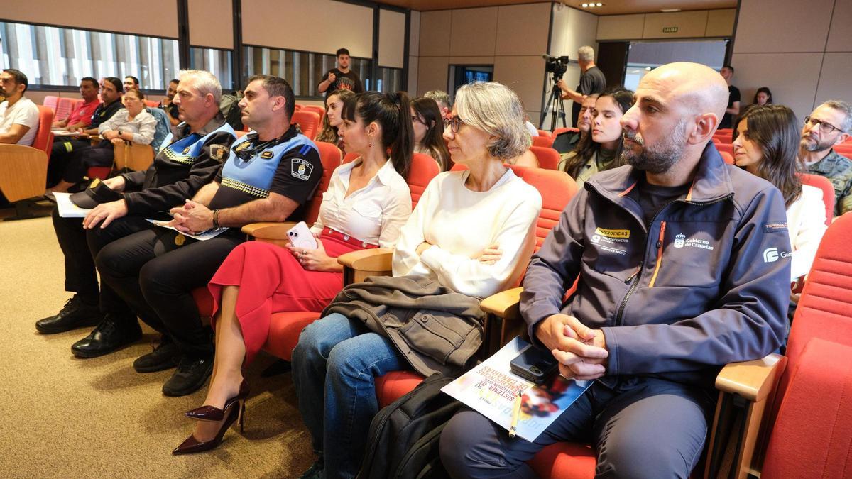 Imagen de asistentes al debate sobre la futura Ley de Protección Civil, ayer.