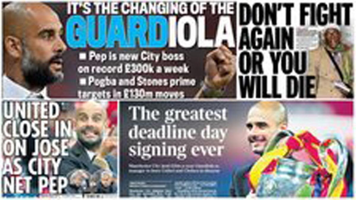 La prensa británica se volcó con el fichaje de Guardiola
