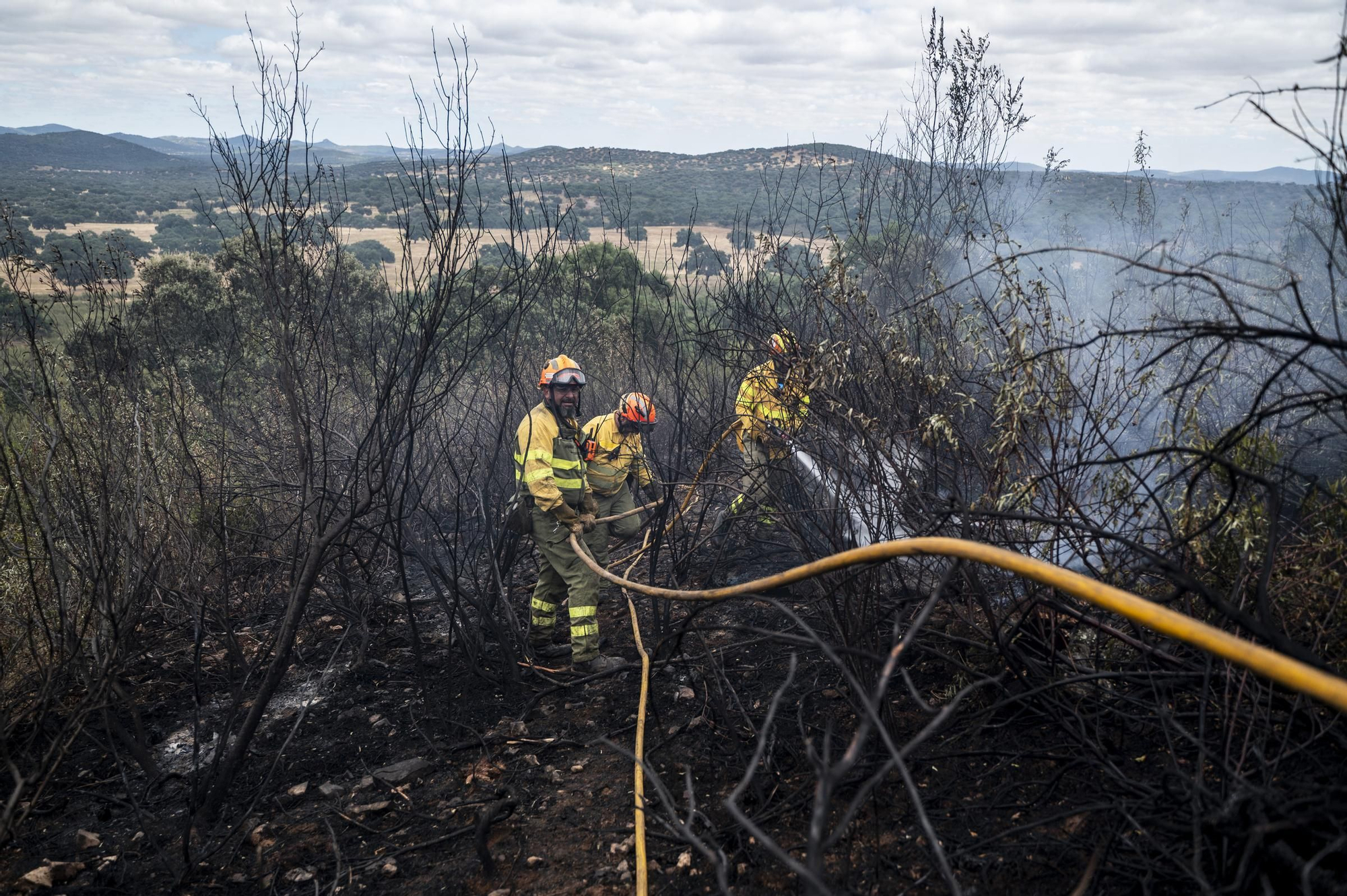 Las imágenes del incendio de este viernes en Cáceres