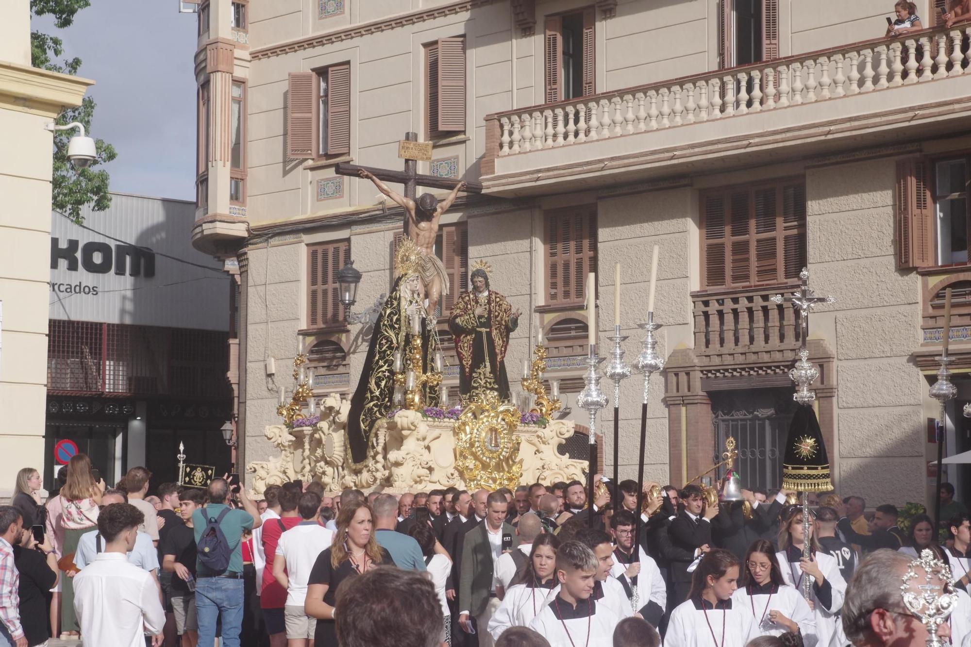 Procesión de la hermandad del Puerto de la Torre por el Centro de Málaga