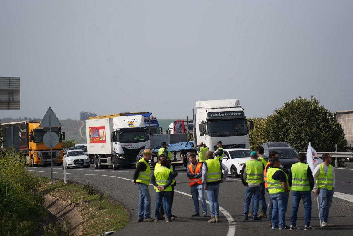 Los agricultores cordobeses vuelven a cortar la A-4 en una nueva protesta por la situación del campo