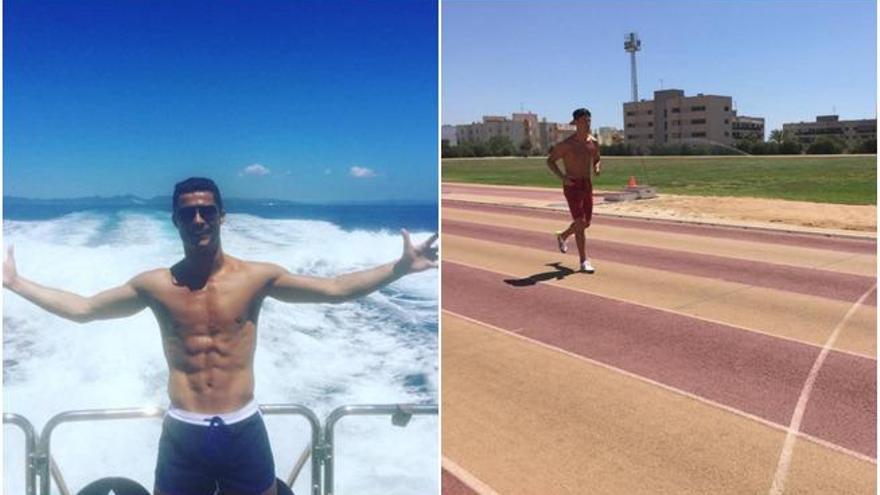 Cristiano Ronaldo pasa unos días en Ibiza.