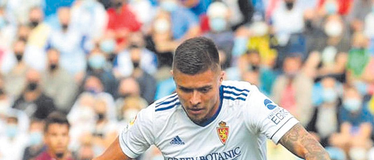 Juanjo Narváez con la camiseta del Real Zaragoza.