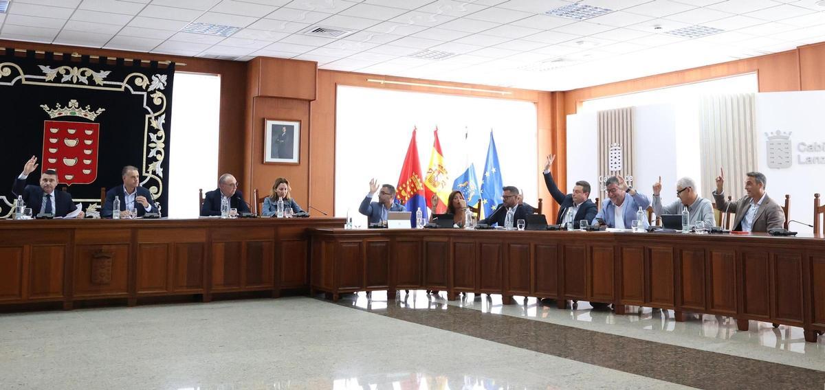 Asamblea del Consorcio del Agua de Lanzarote, celebrada este lunes en el Salón de Plenos del Cabildo Insular
