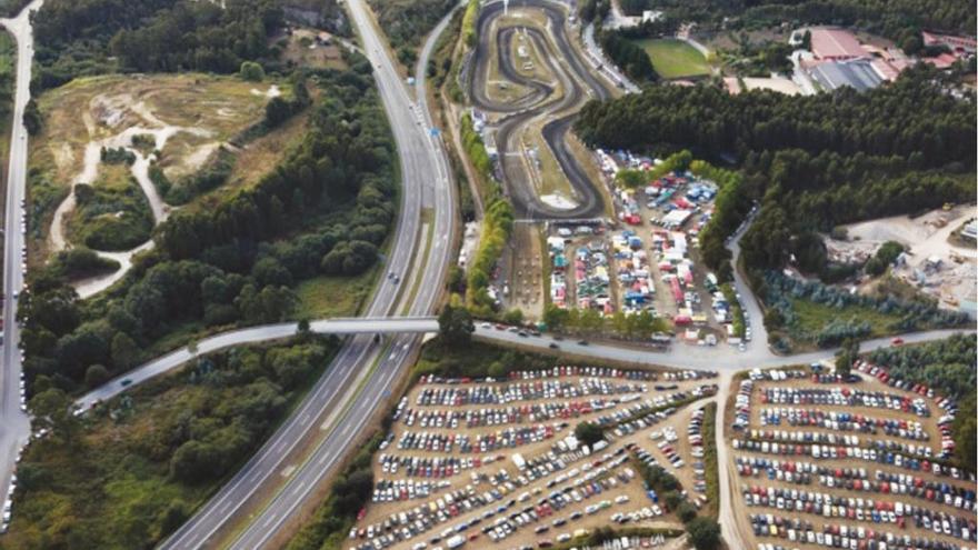 Vista aérea del circuito de autocross de Morás.