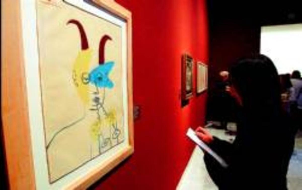 El retrat de Jaume Sabartés com a faune, adquirit pel Museu Picasso, a la sala que porta el seu nom.