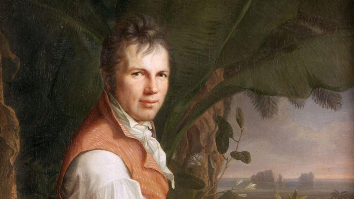 Detalle de la obra ‘Humboldt traballando en botánica’, de Friedrich Georg Weitsch.