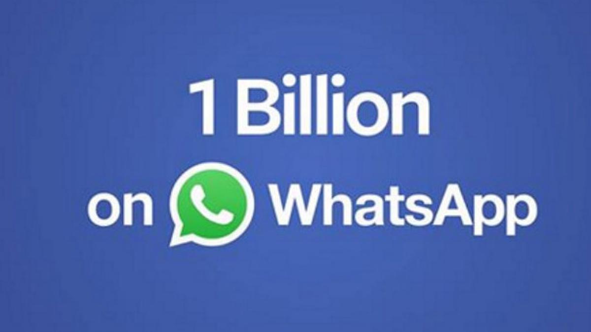 Whatsapp alcanza los mil millones de usuarios activos.