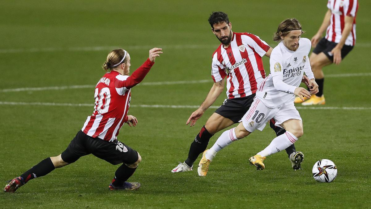 Modric, en el Real Madrid- Athletic.