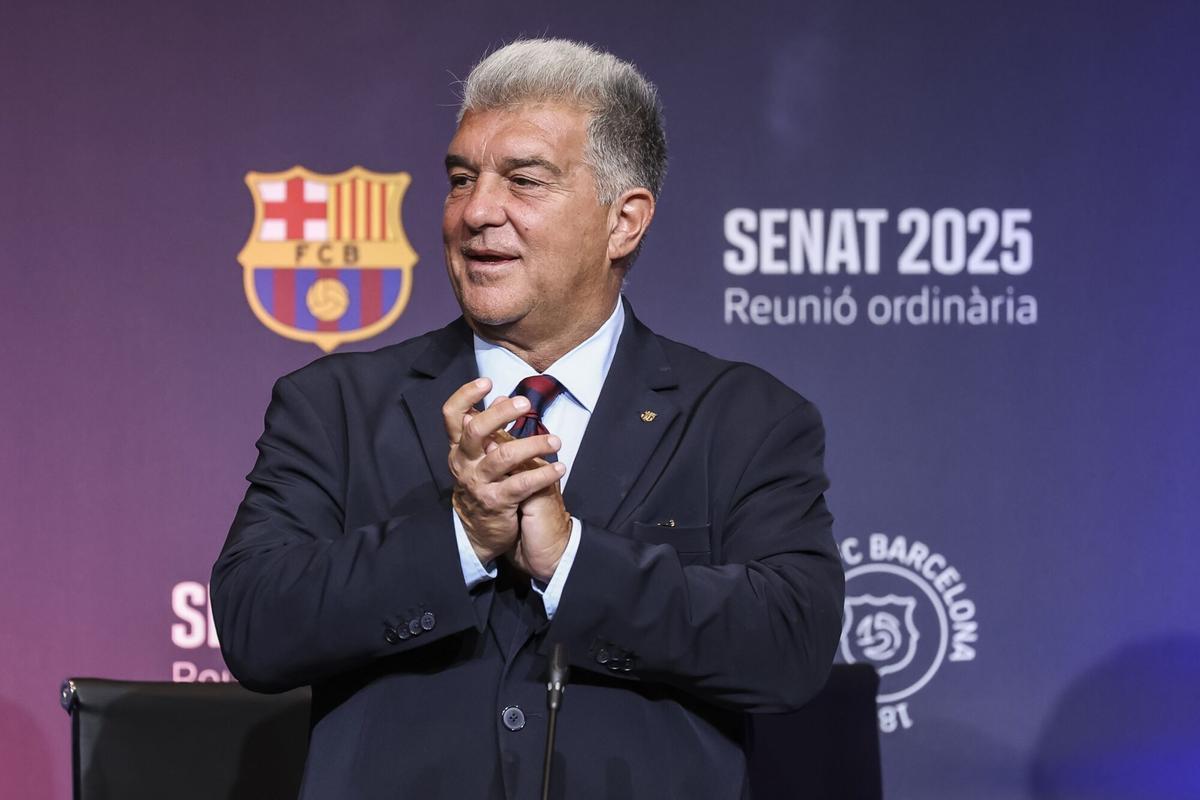 Joan Laporta, presidente saliente y precandidato a las elecciones del Barça del 15 de marzo de 2026