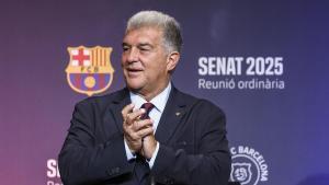 Joan Laporta, presidente saliente y precandidato a las elecciones del Barça del 15 de marzo de 2026