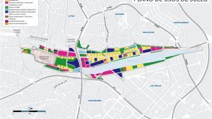 Plano de usos de suelo de Madrid Nuevo Norte.