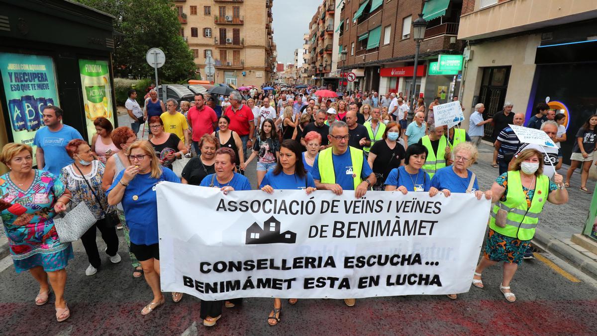 Los vecinos de la pedanía de València se manifestaron en junio contra el centro de menores.