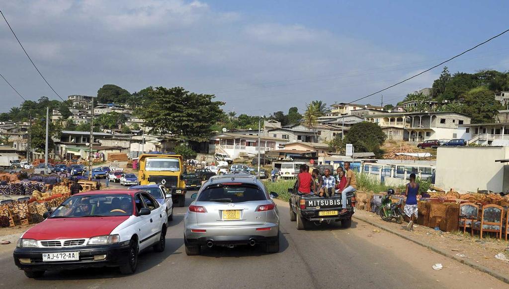 Gabon, Libreville, sale of furniture along the Route National 1 (state highway)