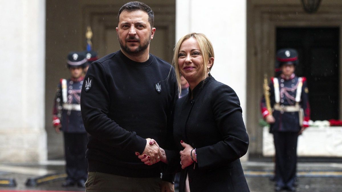 Zelensky visita la primera ministra italiana Giorgia Meloni