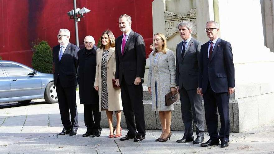 Los Reyes, ayer, en el acto en el Museo del Prado.