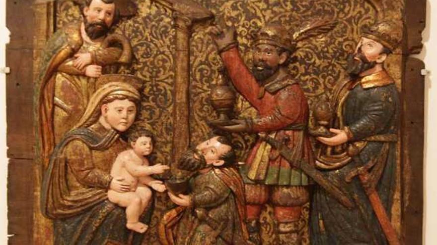 &quot;Epifanía&quot;, altorrelieve en madera del siglo XVI.  // Jesús Regal