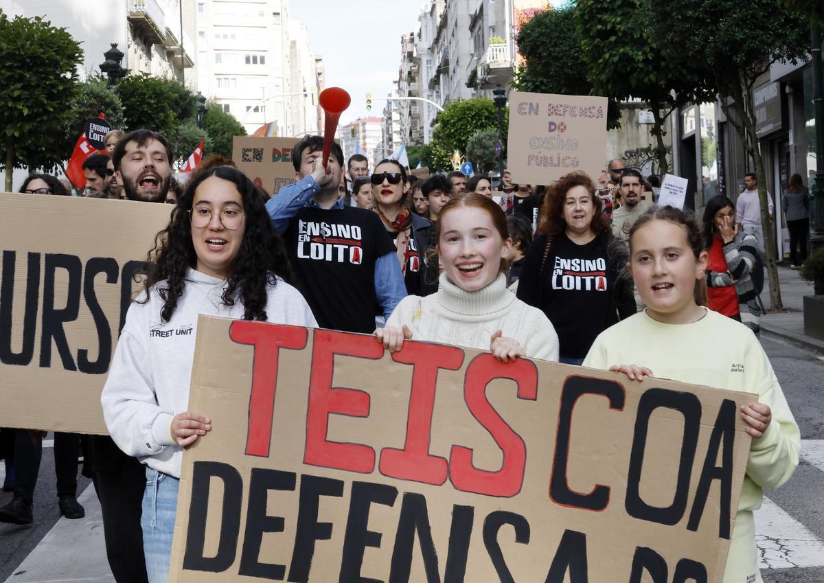 Manifestación de Educación en Vigo